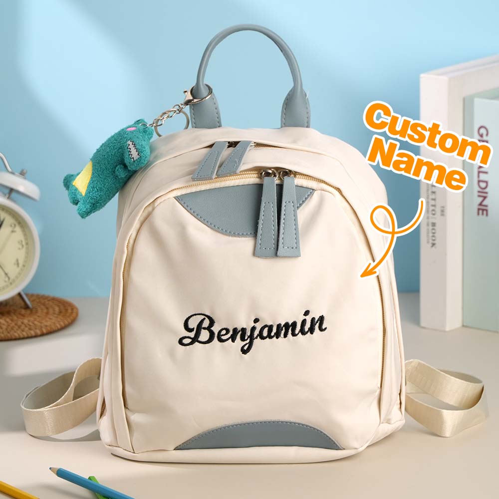 Personalized Name Embroidery Mini Backpack – Custom School Bag for Kids | Cute & Compact Gift