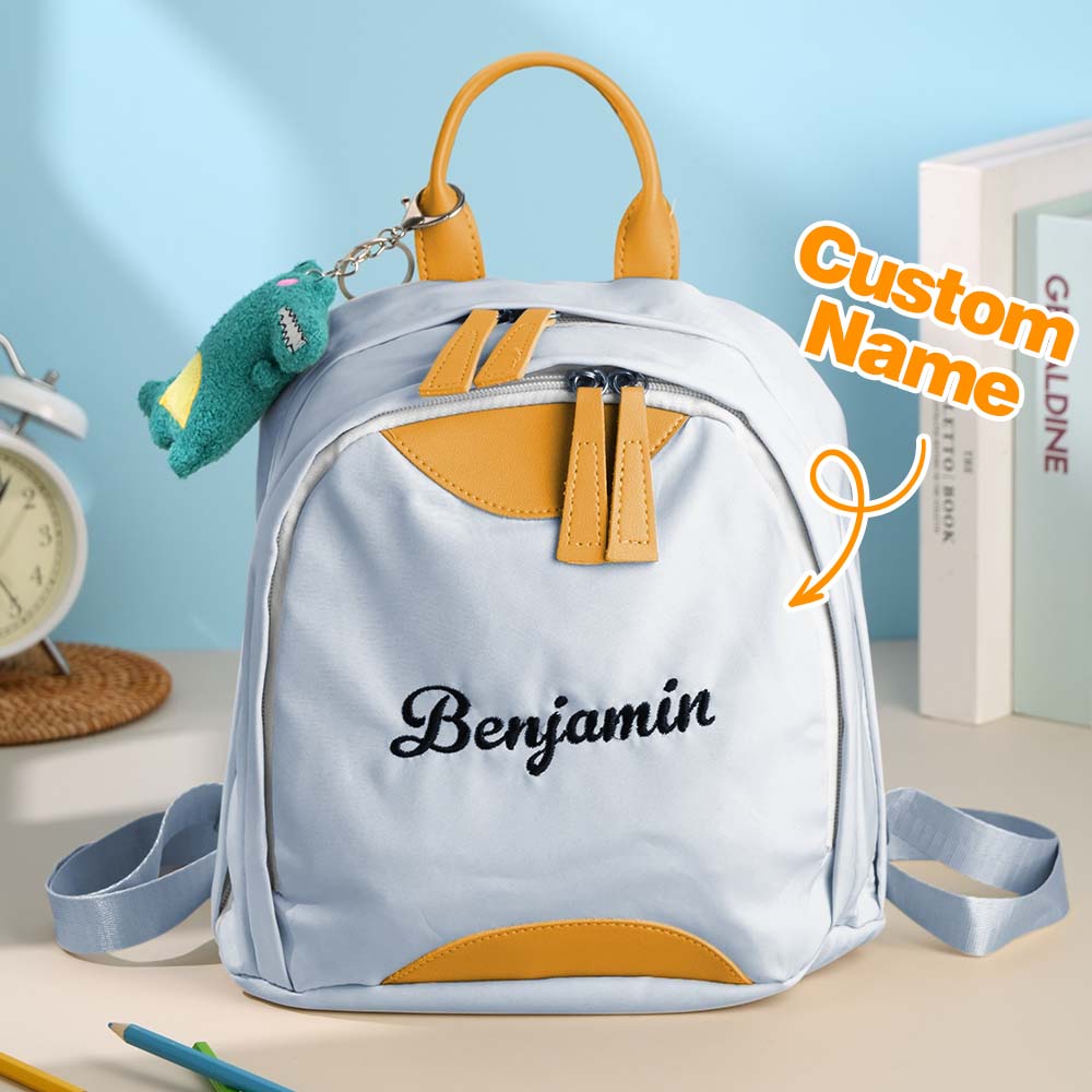 Personalized Name Embroidery Mini Backpack – Custom School Bag for Kids | Cute & Compact Gift