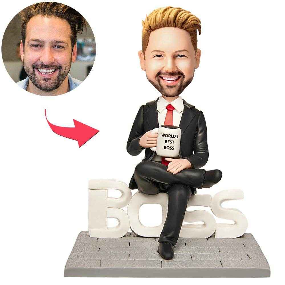Personalized Boss Appreciation Bobblehead – Custom Business Leader Gift - Customise Now