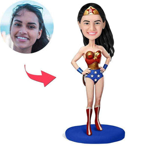 Wonder Woman-Themed Bobblehead – Custom Personalized Hero Figurine - Customise Now