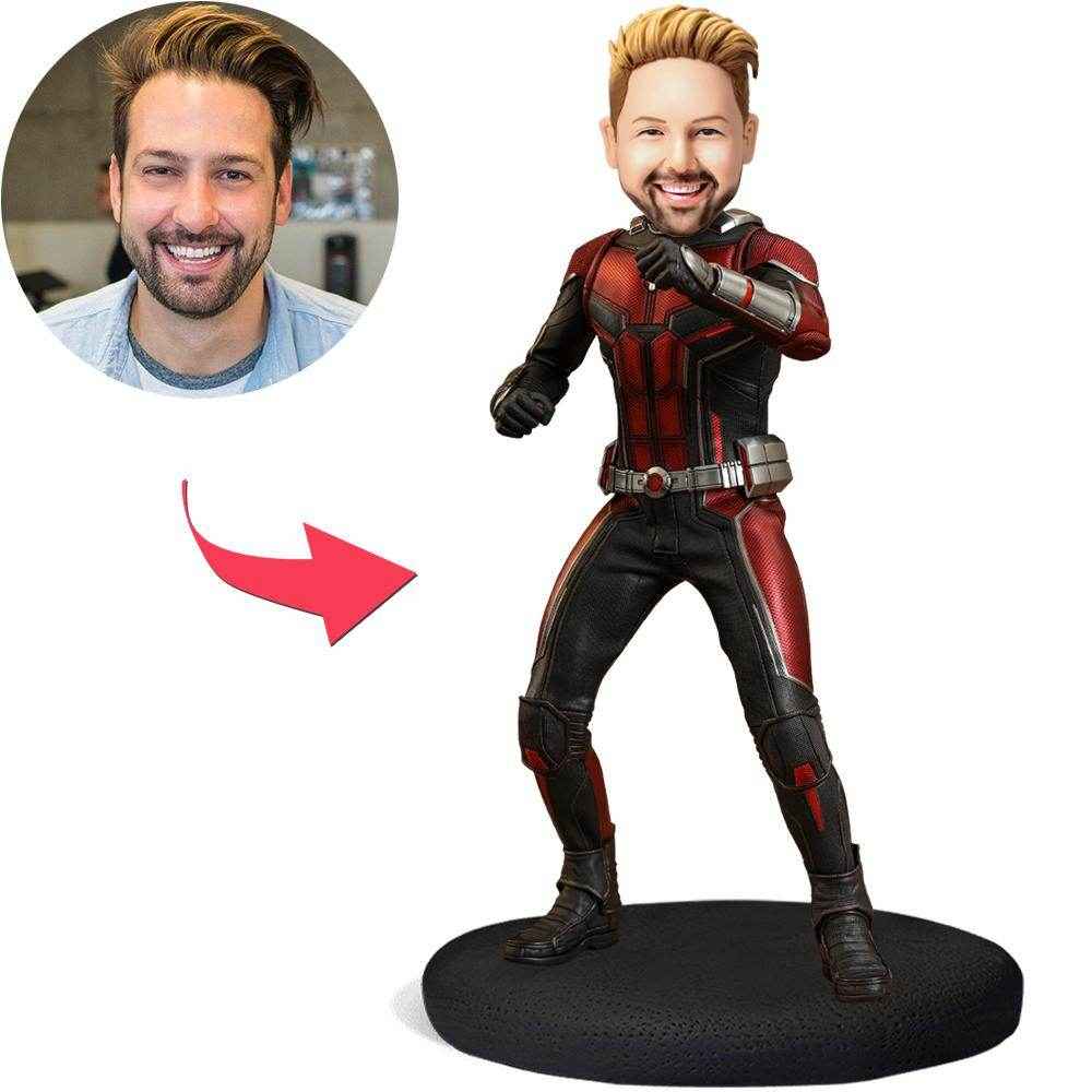 Custom Bobblehead in Ant-Man Suit – Personalized Quantum Realm Hero - Customise Now