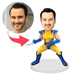 Custom Bobblehead in Wolverine Suit – Personalized Mutant Hero Gift - Customise Now