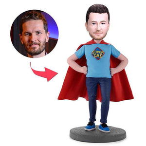 Super Dad Personalized Bobblehead – Custom Hero Father Figurine - Customise Now