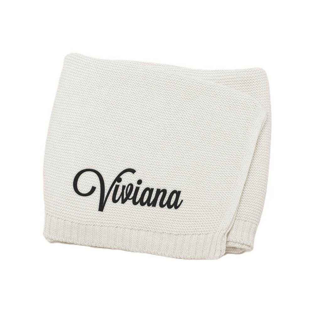 Personalized Embroidered Baby Blanket – Custom Name Knit Blanket for Newborns - Customise Now