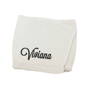 Personalized Embroidered Baby Blanket – Custom Name Knit Blanket for Newborns - Customise Now