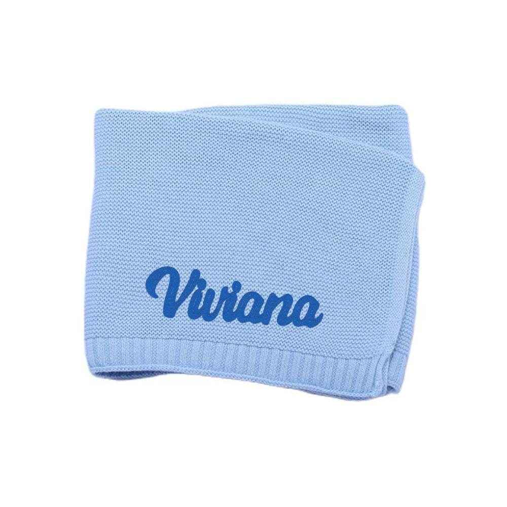 Personalized Embroidered Baby Blanket – Custom Name Knit Blanket for Newborns - Customise Now