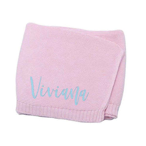 Personalized Embroidered Baby Blanket – Custom Name Knit Blanket for Newborns - Customise Now