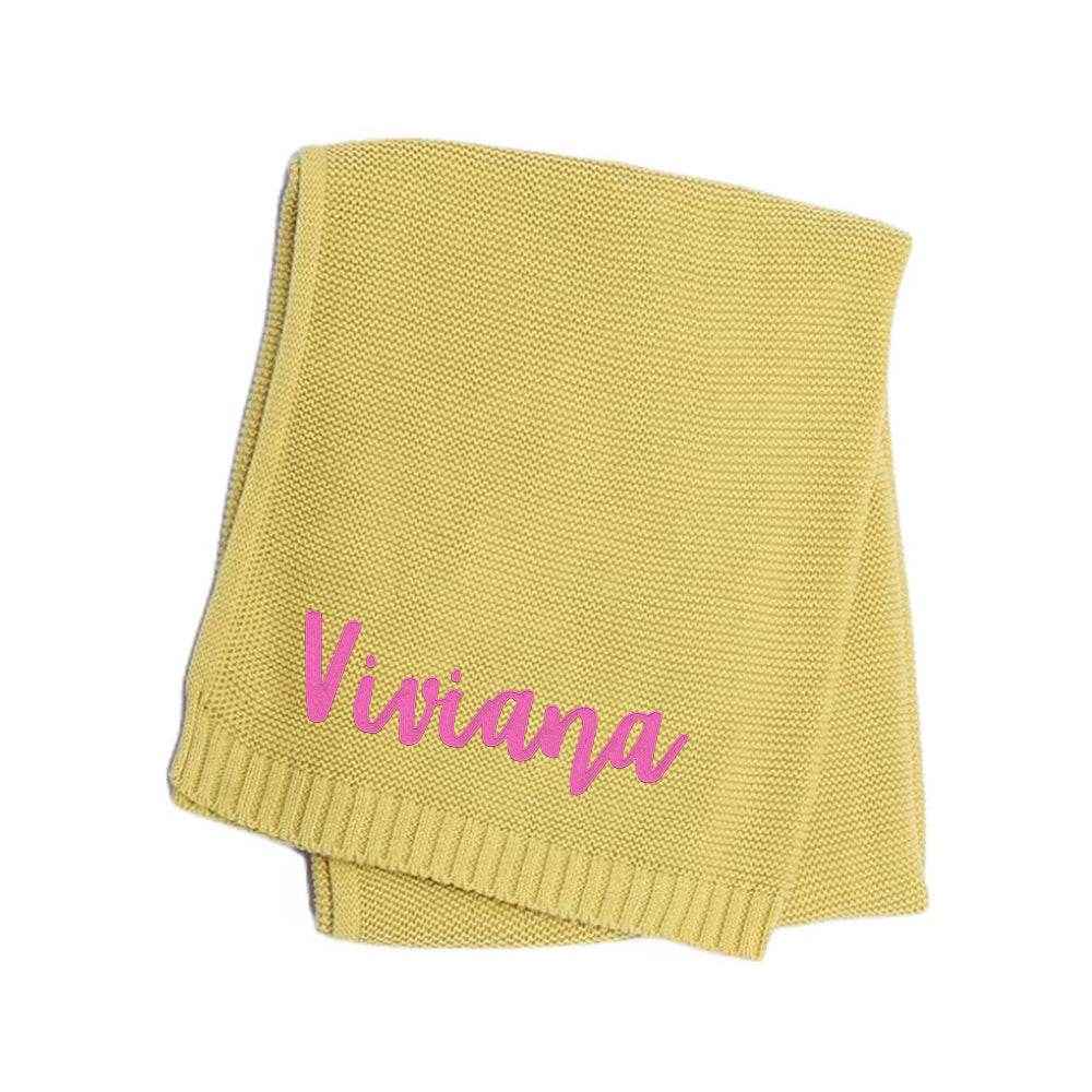 Personalized Embroidered Baby Blanket – Custom Name Knit Blanket for Newborns - Customise Now