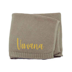 Personalized Embroidered Baby Blanket – Custom Name Knit Blanket for Newborns - Customise Now