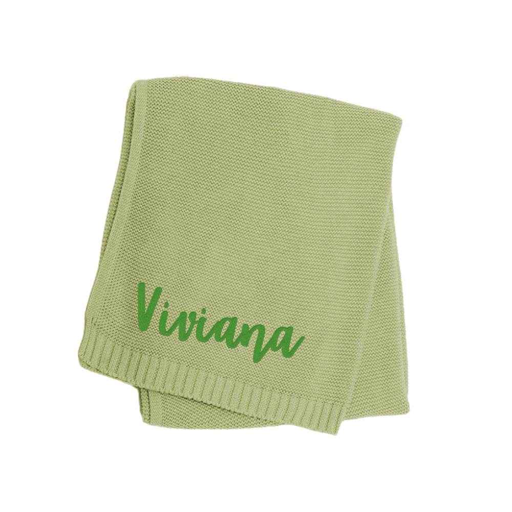 Personalized Embroidered Baby Blanket – Custom Name Knit Blanket for Newborns - Customise Now