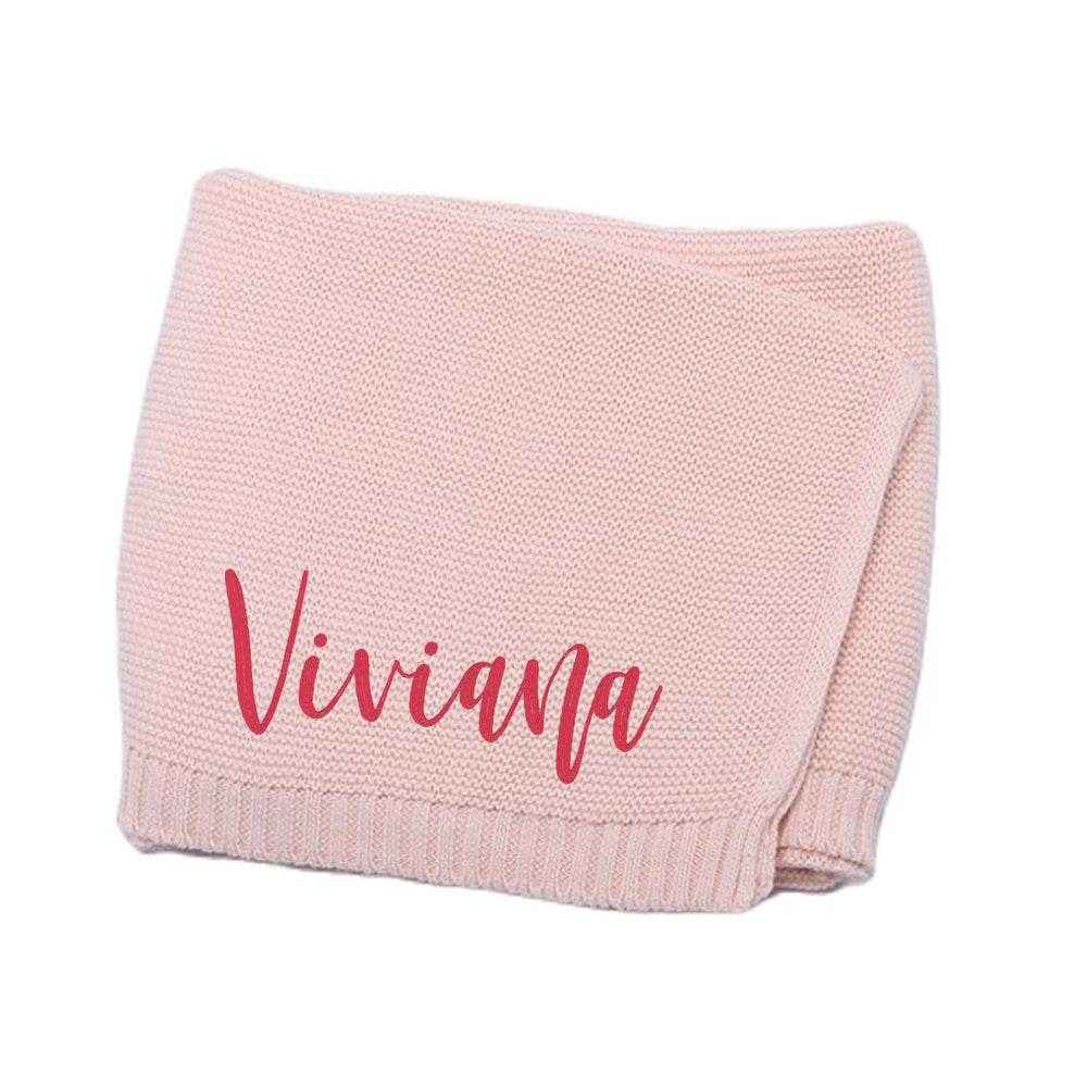 Personalized Embroidered Baby Blanket – Custom Name Knit Blanket for Newborns - Customise Now