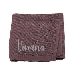 Personalized Embroidered Baby Blanket – Custom Name Knit Blanket for Newborns - Customise Now