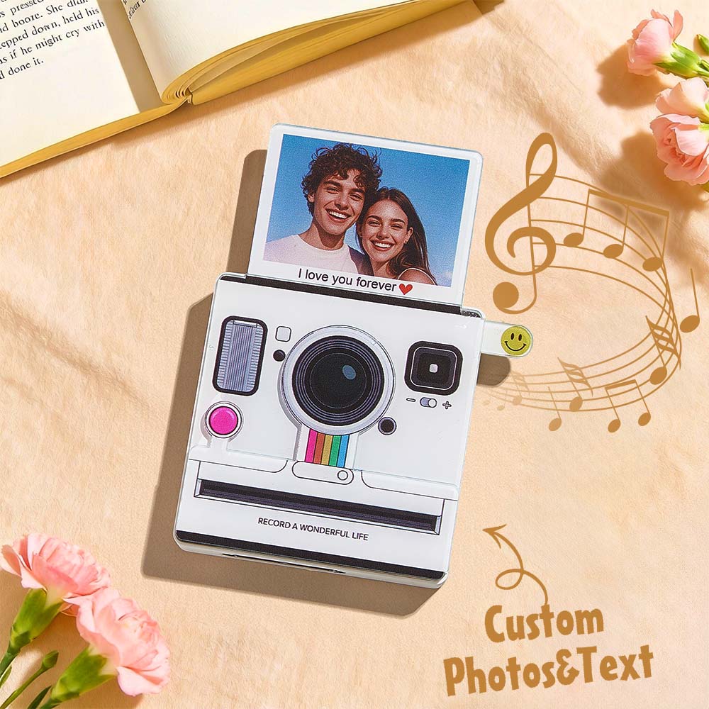 Custom Instant-Style Photo Music Fridge Magnet Custom Photo Light-Up 1–6 Songs Valentine’s Day Gifts