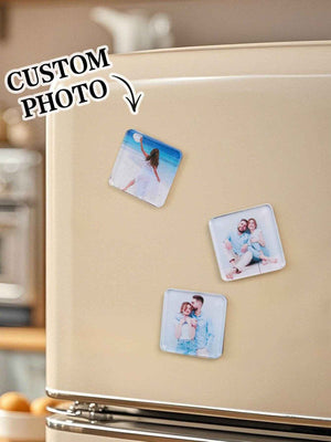 Personalized Fridge Magnets – Custom Acrylic Photo Squares - Customise Now