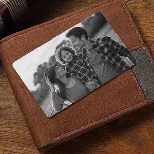 Personalized Wallet Photo Card – Custom Black & White Picture Insert - Customise Now