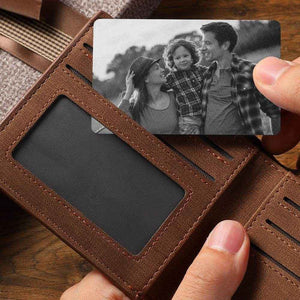 Personalized Wallet Photo Card – Custom Black & White Picture Insert - Customise Now