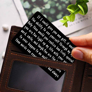 Personalized Wallet Card for Him & Her – Custom Engraved Message - Customise Now