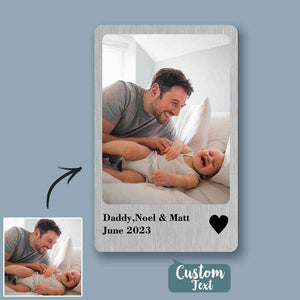 Personalized Love Photo Wallet Card – Polaroid-Style Metal Keepsake - Customise Now
