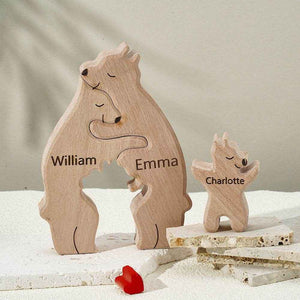 Wooden Bear Name Puzzle – Personalized Family Keepsake - Customise Now