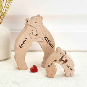 Wooden Bear Name Puzzle – Personalized Family Keepsake - Customise Now