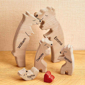 Wooden Bear Name Puzzle – Personalized Family Keepsake - Customise Now