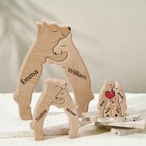 Wooden Bear Name Puzzle – Personalized Family Keepsake - Customise Now