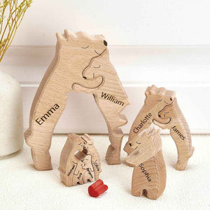 Wooden Bear Name Puzzle – Personalized Family Keepsake - Customise Now