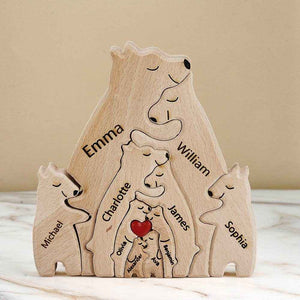 Wooden Bear Name Puzzle – Personalized Family Keepsake - Customise Now