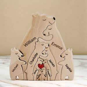 Wooden Bear Name Puzzle – Personalized Family Keepsake - Customise Now