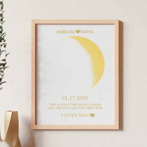 Personalized Moon Phase Framed Print – Custom Night Sky Wall Decor - Customise Now