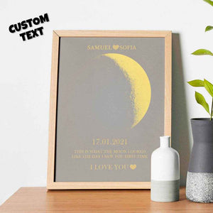 Personalized Moon Phase Framed Print – Custom Night Sky Wall Decor - Customise Now