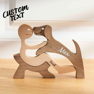 Custom Pet & Owner Name Wooden Blocks – Table Decor Gift - Customise Now