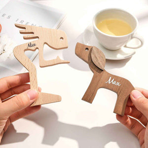 Custom Pet & Owner Name Wooden Blocks – Table Decor Gift - Customise Now
