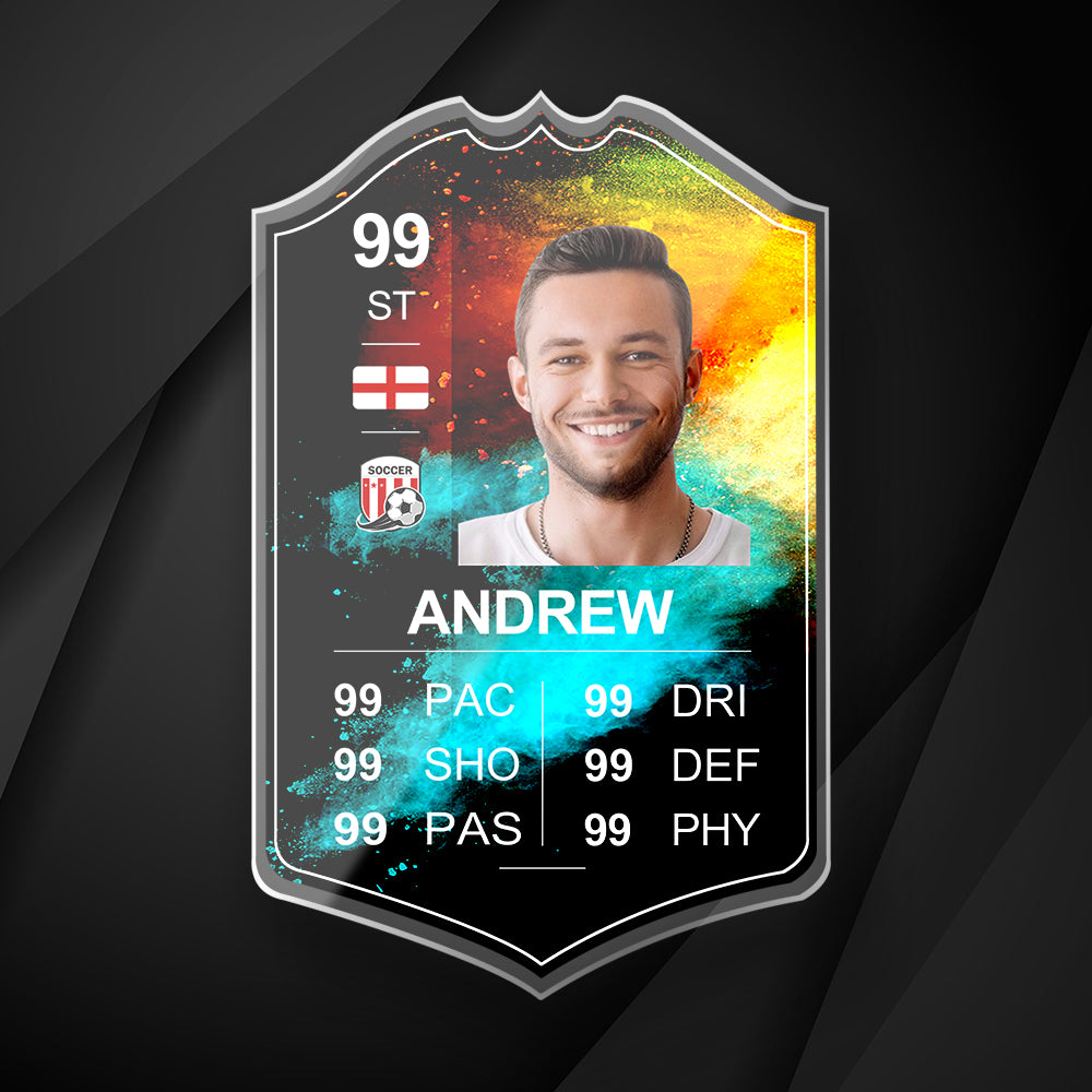 Custom Football Record Breaker Card – Personalized Acrylic Display