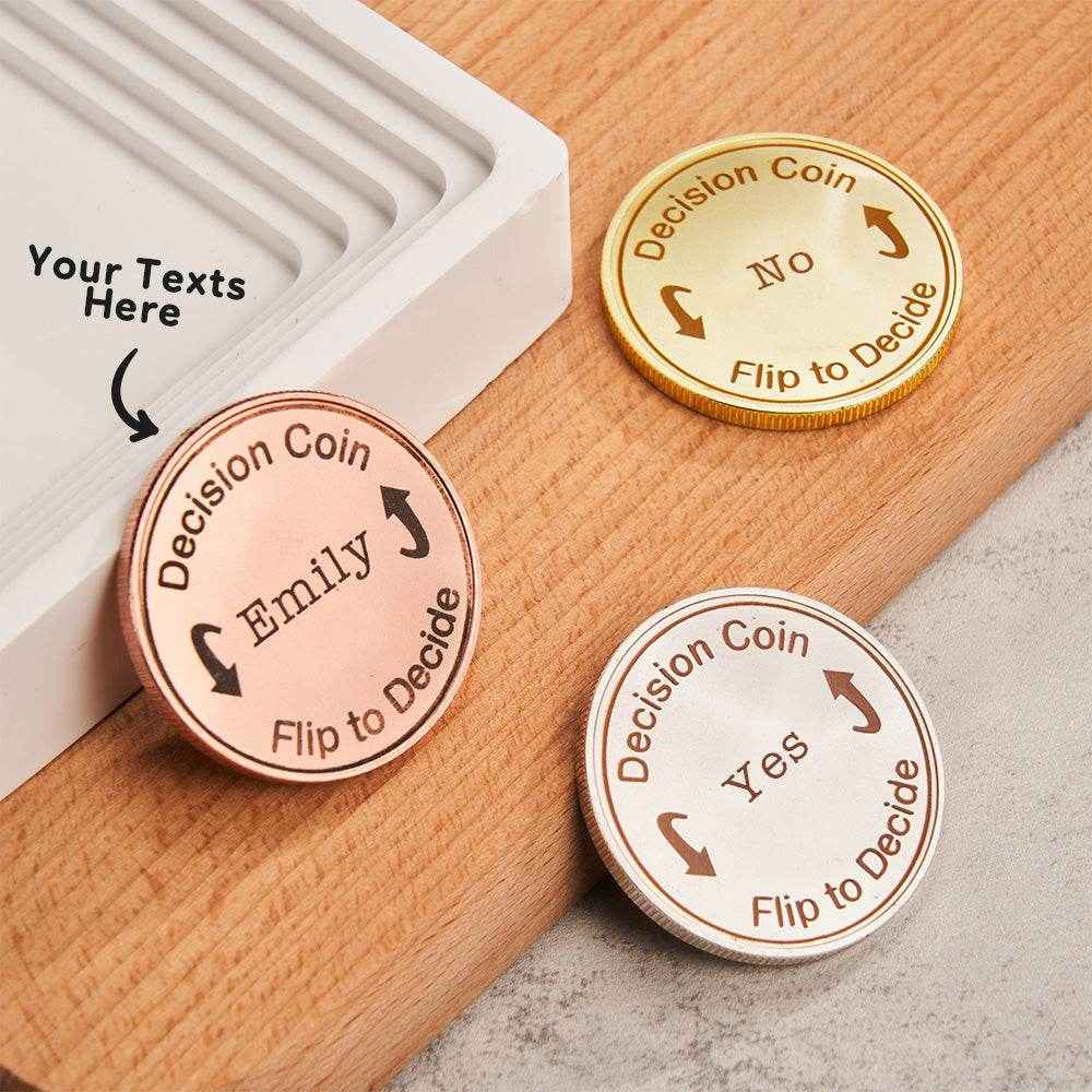 Custom Engraved Decision Coin – Creative Flip Coin for Fun & Everyday Choices - Customise Now