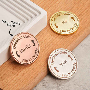 Custom Engraved Decision Coin – Creative Flip Coin for Fun & Everyday Choices - Customise Now