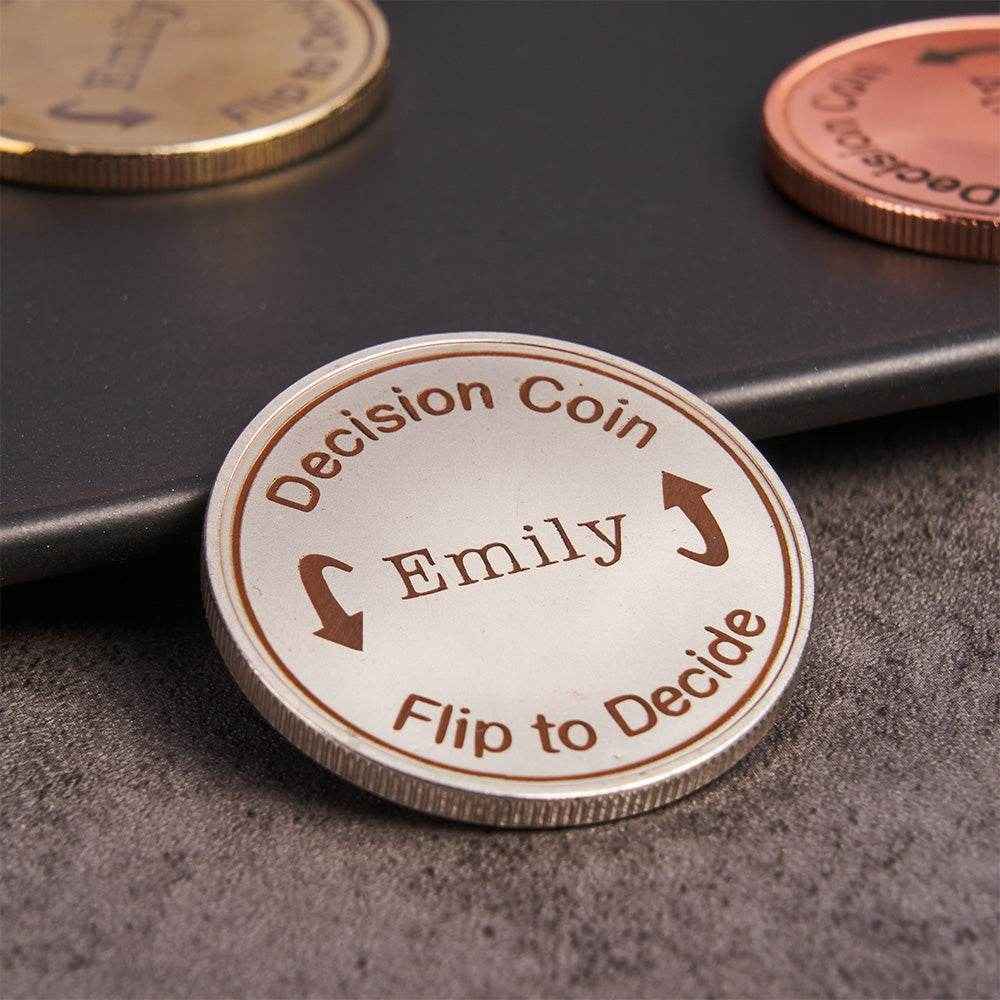 Custom Engraved Decision Coin – Creative Flip Coin for Fun & Everyday Choices - Customise Now