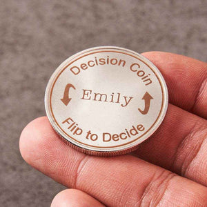 Custom Engraved Decision Coin – Creative Flip Coin for Fun & Everyday Choices - Customise Now