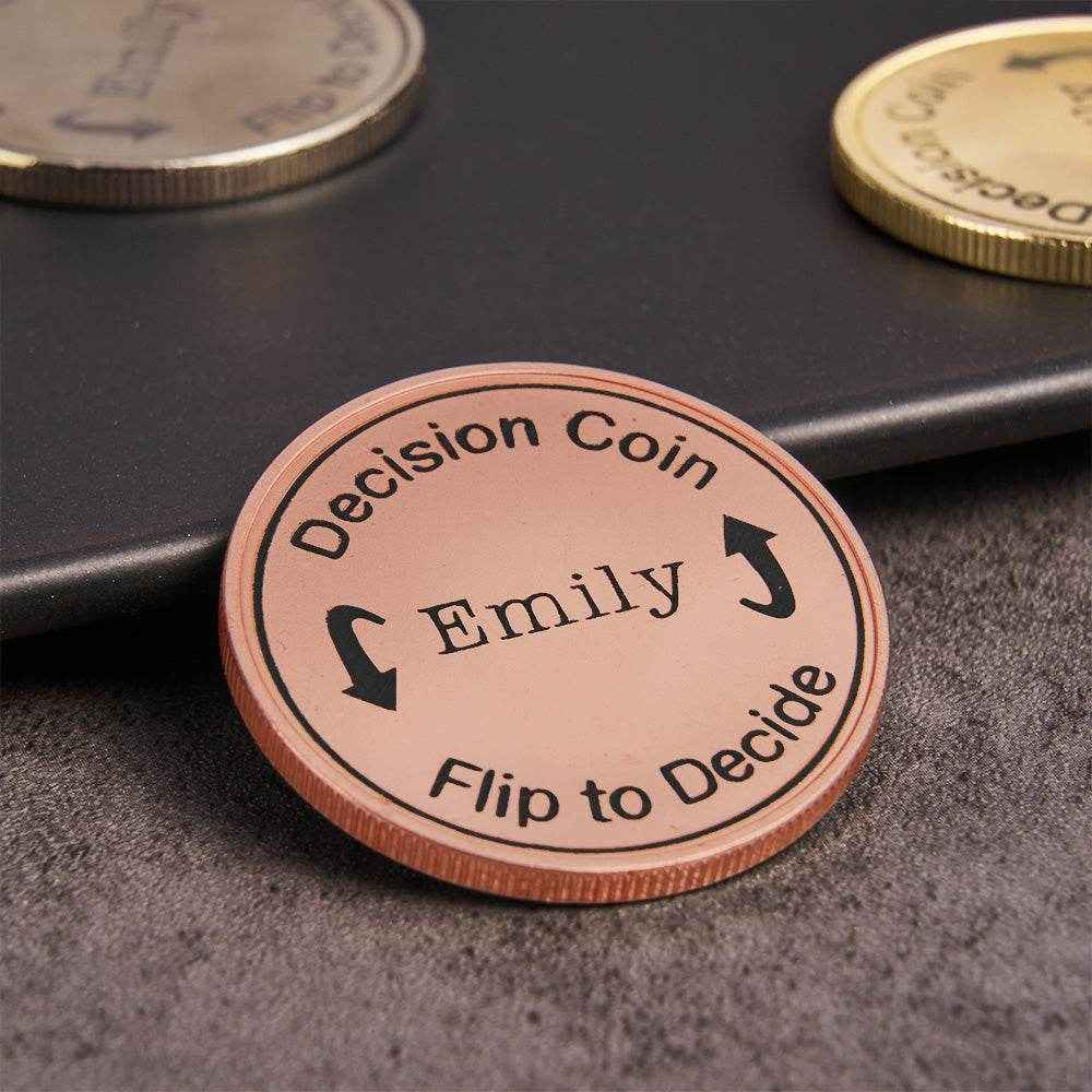 Custom Engraved Decision Coin – Creative Flip Coin for Fun & Everyday Choices - Customise Now