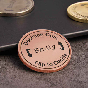 Custom Engraved Decision Coin – Creative Flip Coin for Fun & Everyday Choices - Customise Now