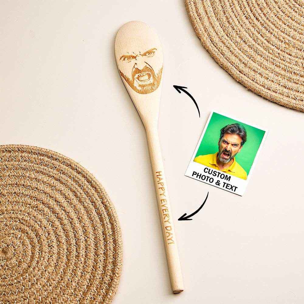 Custom Face Spoon – Engraved Spoon with Any Face or Facial Features - Customise Now