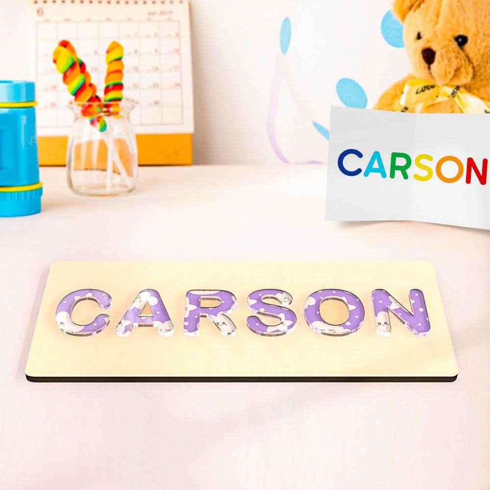 Custom Acrylic Name Puzzle – Personalized Montessori Toy Gift for Babies - Customise Now