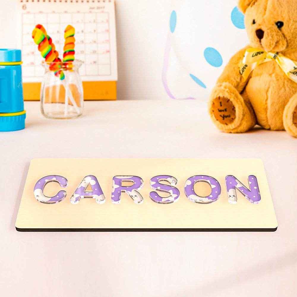 Custom Acrylic Name Puzzle – Personalized Montessori Toy Gift for Babies - Customise Now
