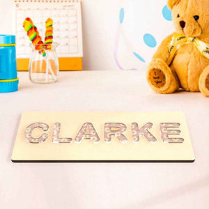 Custom Acrylic Name Puzzle – Personalized Montessori Toy Gift for Babies - Customise Now
