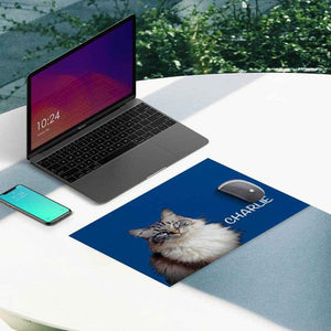 Custom Pet Photo Mouse Pad with Name – Personalized Desk Gift for Pet Lovers - Customise Now