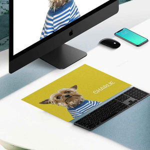 Custom Pet Photo Mouse Pad with Name – Personalized Desk Gift for Pet Lovers - Customise Now