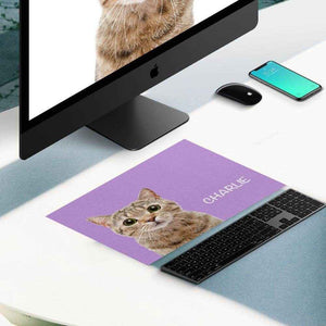 Custom Pet Photo Mouse Pad with Name – Personalized Desk Gift for Pet Lovers - Customise Now