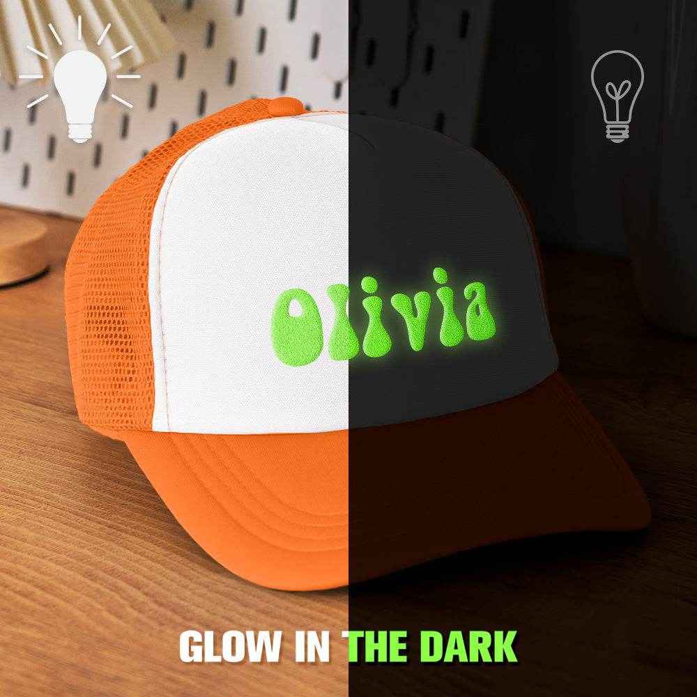 Custom Puff Print Trucker Hat – Personalized Glow-in-the-Dark Foam Cap - Customise Now