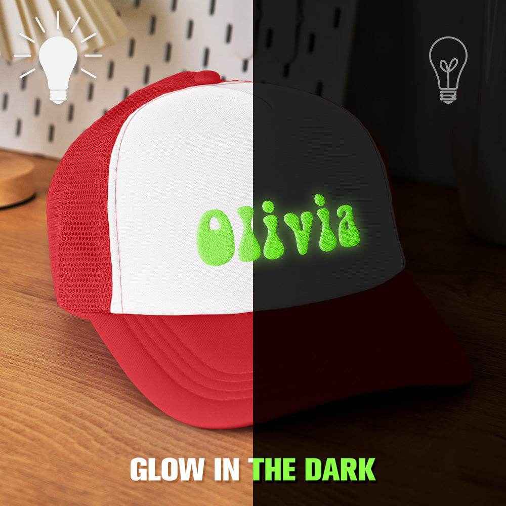 Custom Puff Print Trucker Hat – Personalized Glow-in-the-Dark Foam Cap - Customise Now