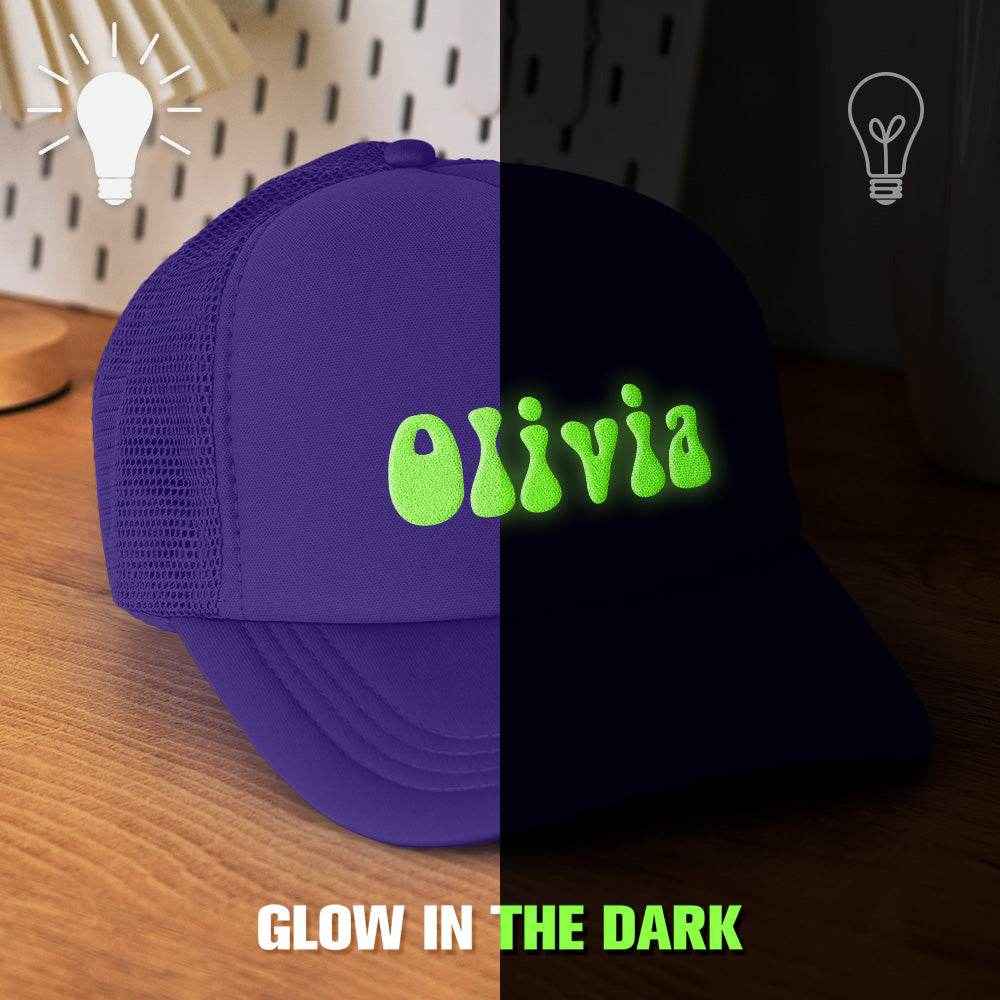 Custom Puff Print Trucker Hat – Personalized Glow-in-the-Dark Foam Cap - Customise Now